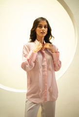 Pearl Oasis Pink Silk Shirt