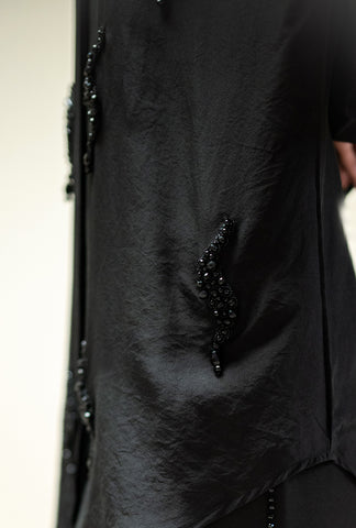 Pearl Oasis Shirt (Silk) | Black