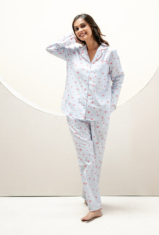 Stripes n Heart PJ Set