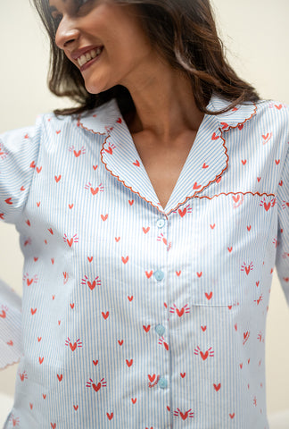 Stripes n Heart PJ Set
