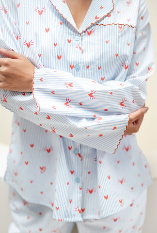 Stripes n Heart PJ Set