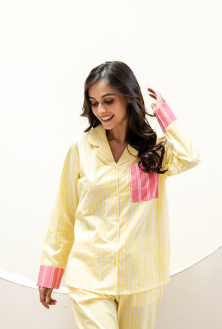 Yellow Meringue Shorts Set