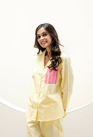 Yellow Meringue Shorts Set