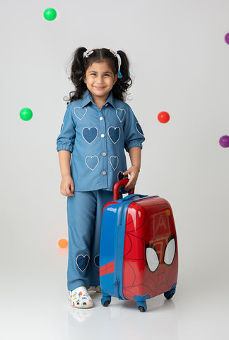 Love in Denim Coord Set|Kids