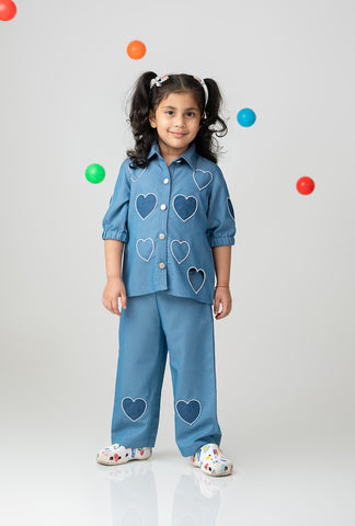 Love in Denim Coord Set|Kids