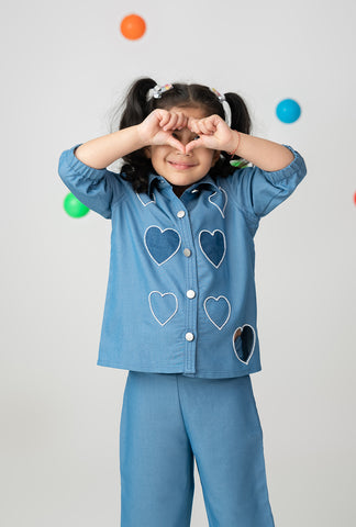 Love in Denim Coord Set|Kids